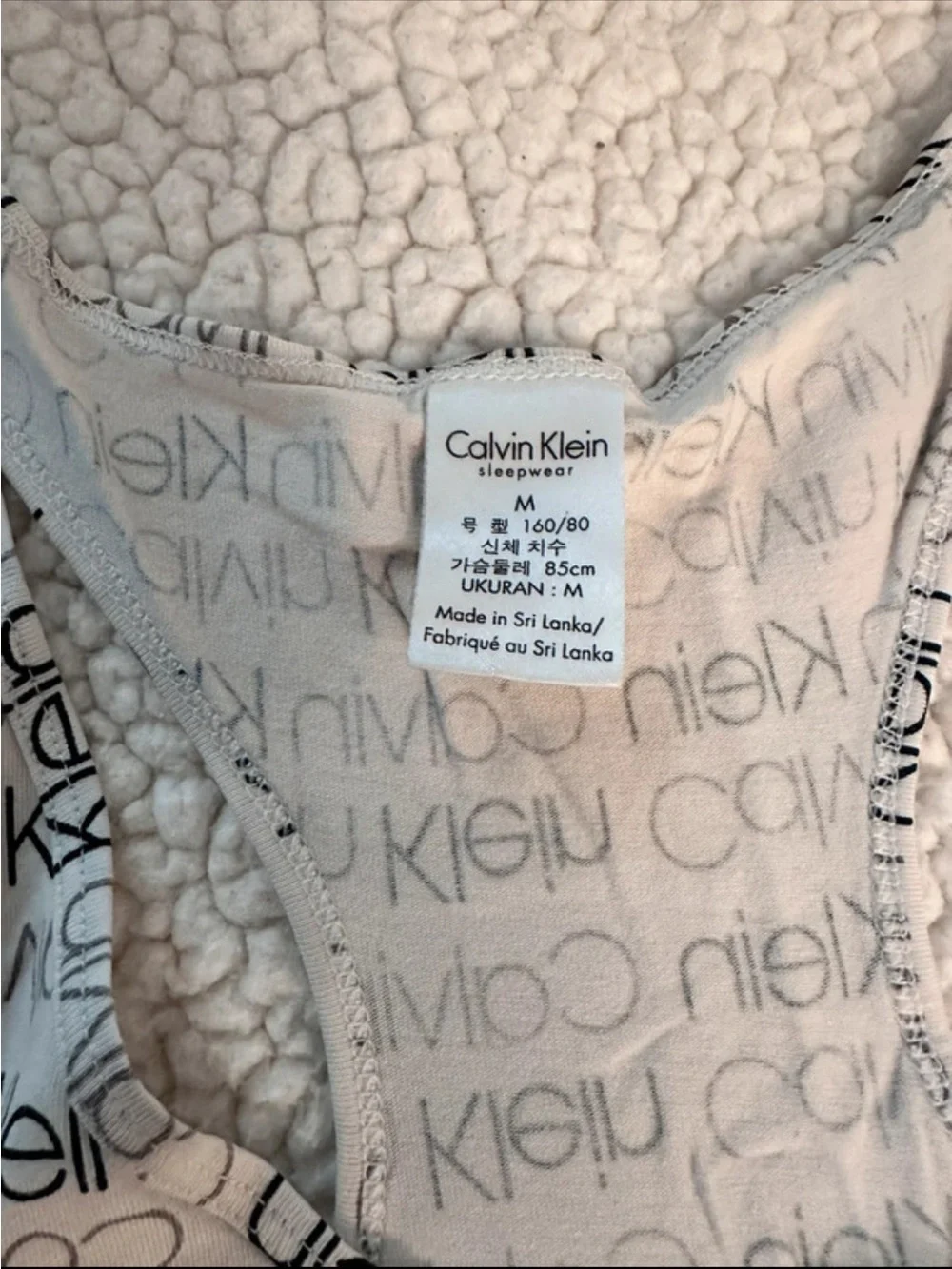 Calvin Klein White & Black Logo Tank and Shorts Sleep Set